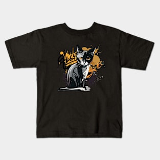 Graffiti Paint Cat Creative Inspiration Kids T-Shirt